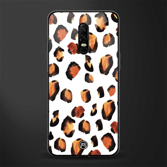 cheetah fur glass case for oneplus 6 image