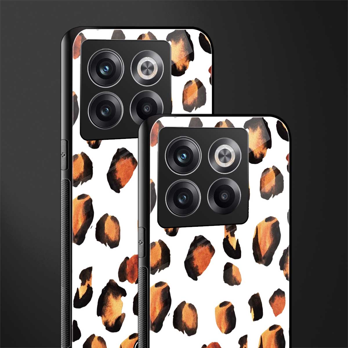 cheetah fur back phone cover | glass case for oneplus 10t