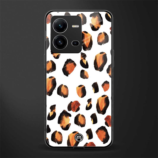 cheetah fur back phone cover | glass case for vivo v25-5g