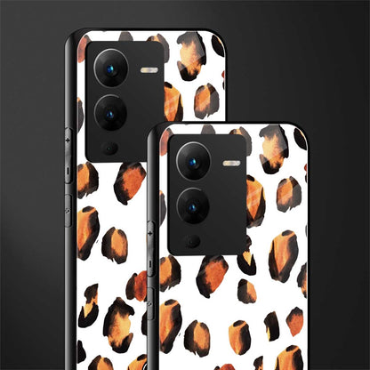 cheetah fur back phone cover | glass case for vivo v25 pro 5g