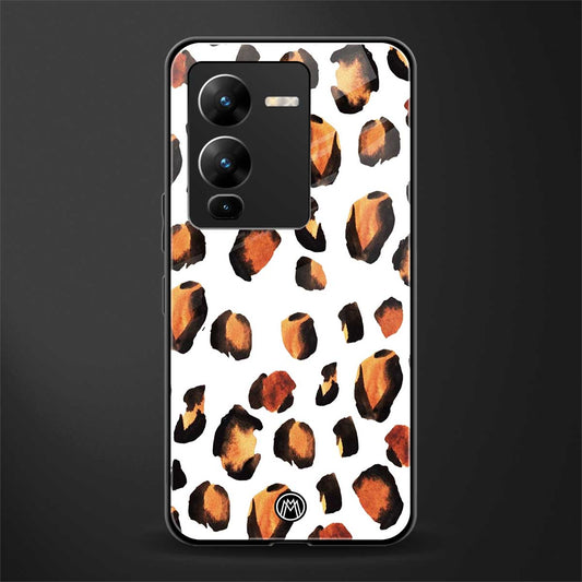 cheetah fur back phone cover | glass case for vivo v25 pro 5g