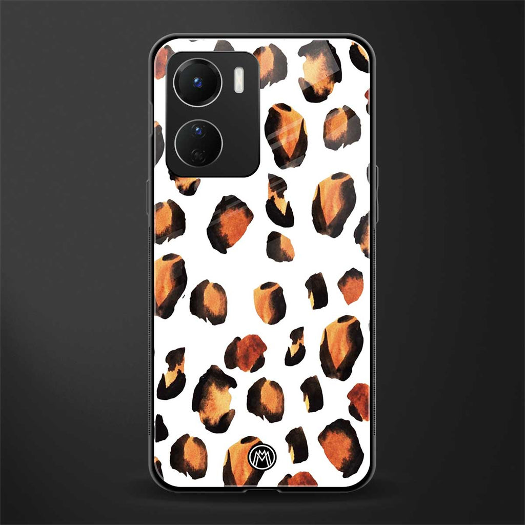 cheetah fur back phone cover | glass case for vivo y16