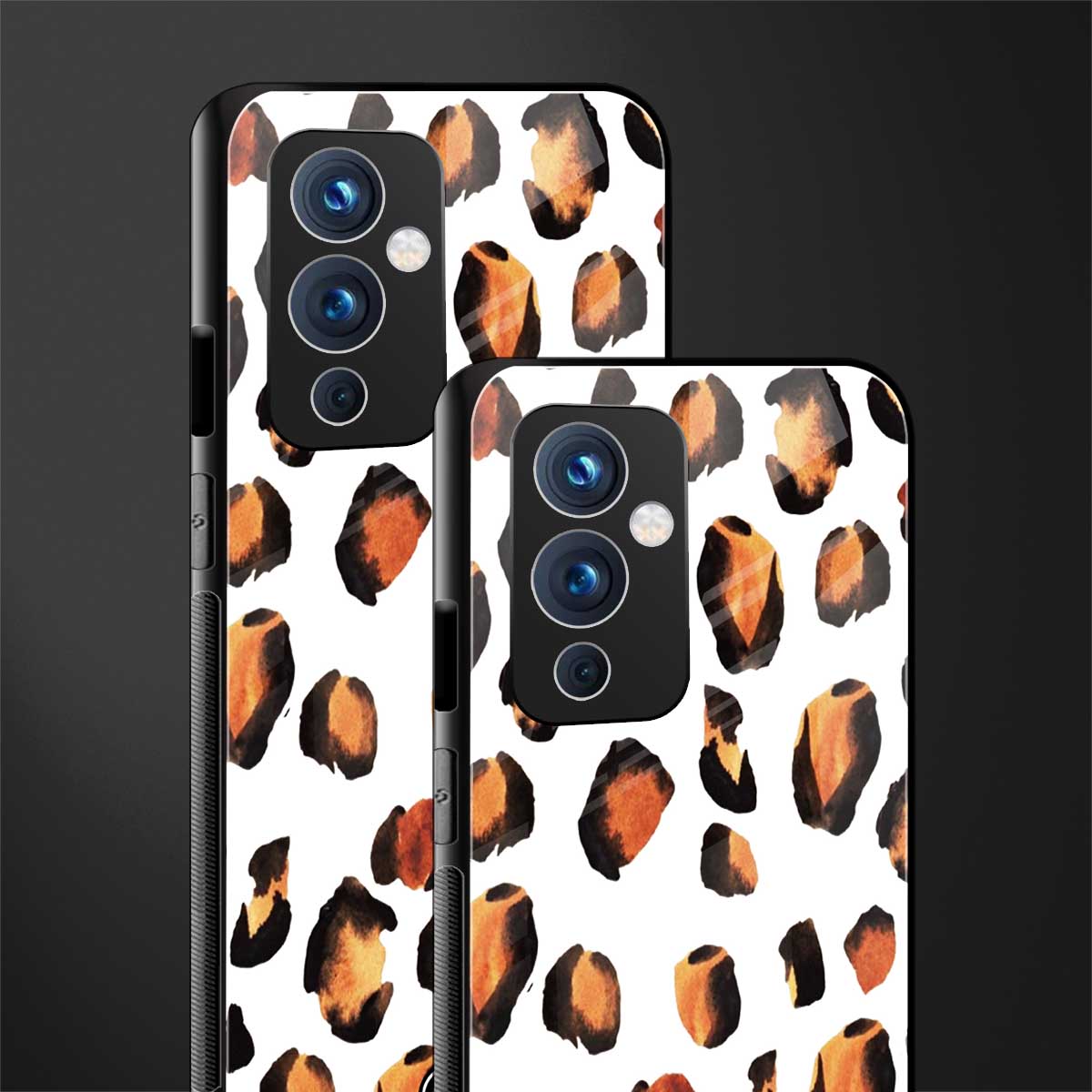cheetah fur back phone cover | glass case for oneplus 9