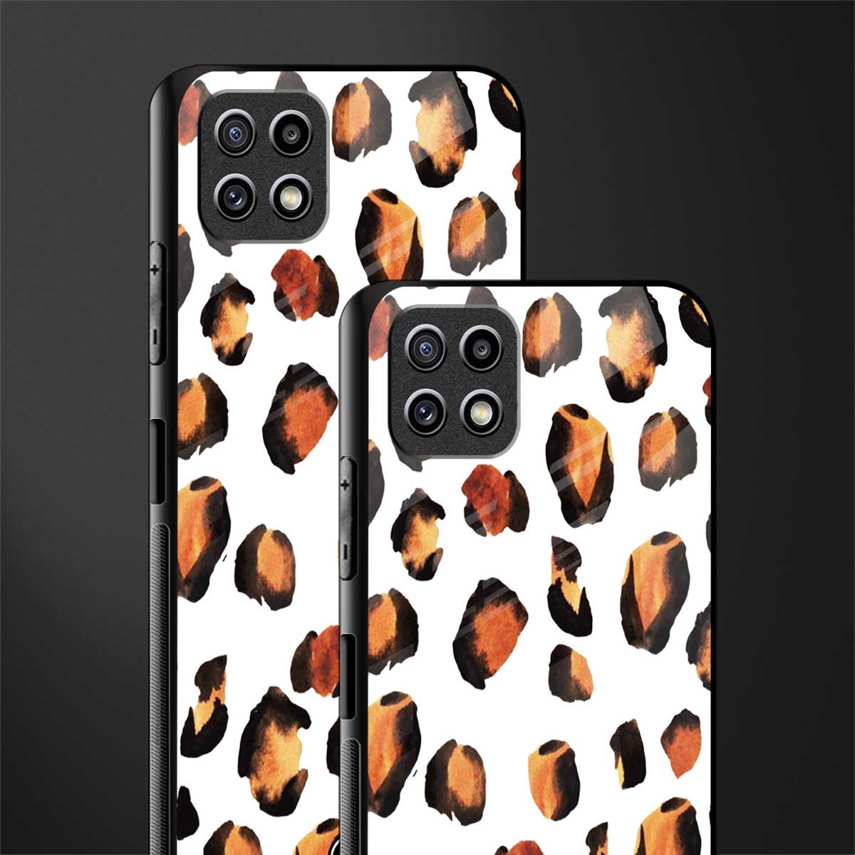 cheetah fur back phone cover | glass case for samsung galaxy f42