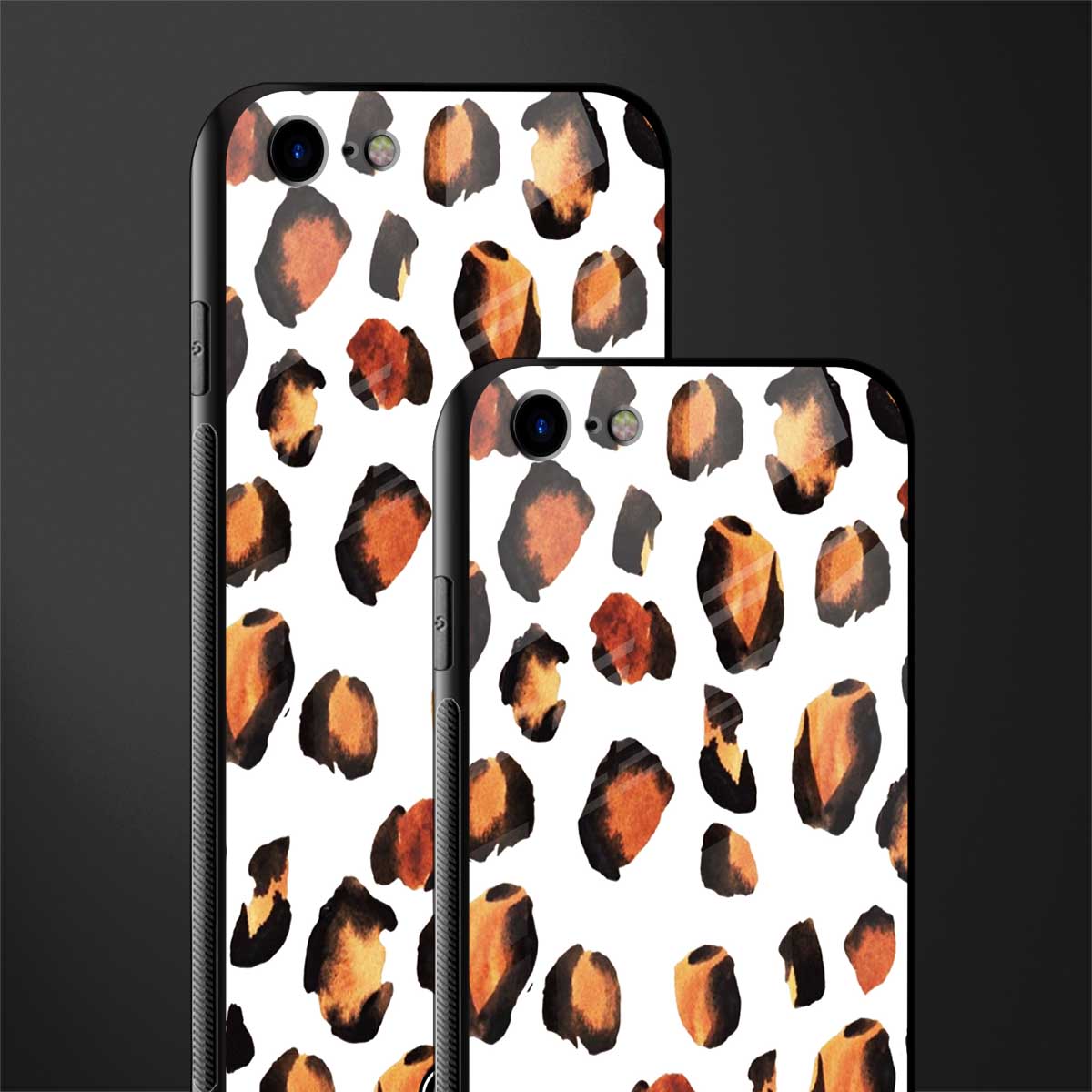 cheetah fur glass case for iphone se 2020 image-2
