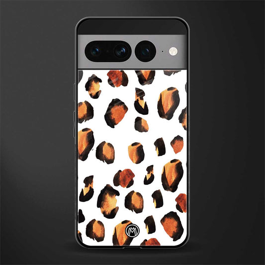 cheetah fur back phone cover | glass case for google pixel 7 pro