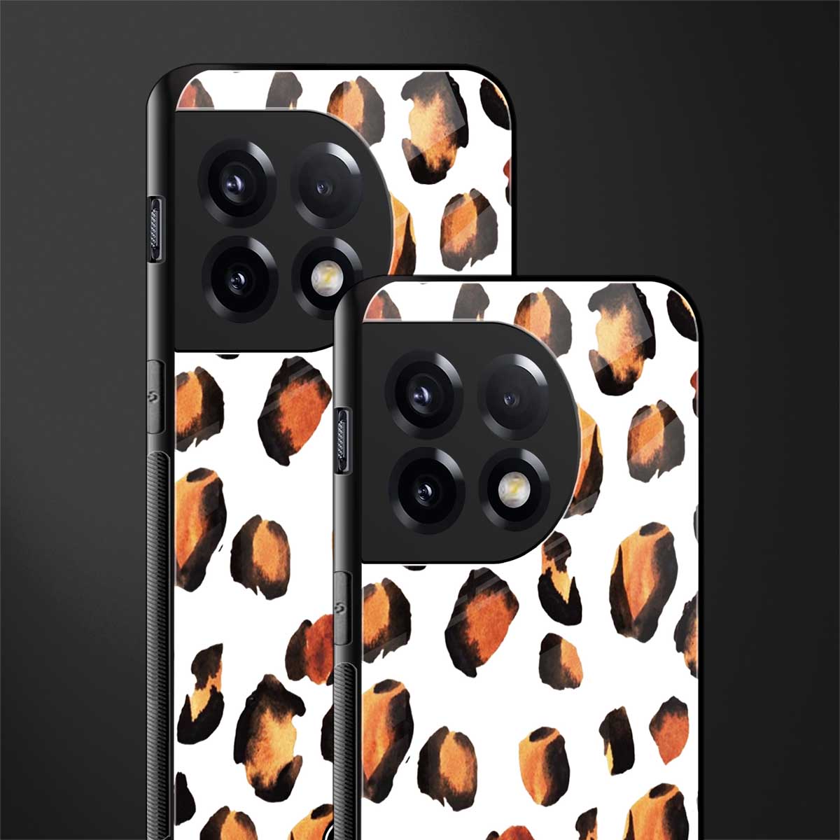 cheetah fur back phone cover | glass case for oneplus 11r