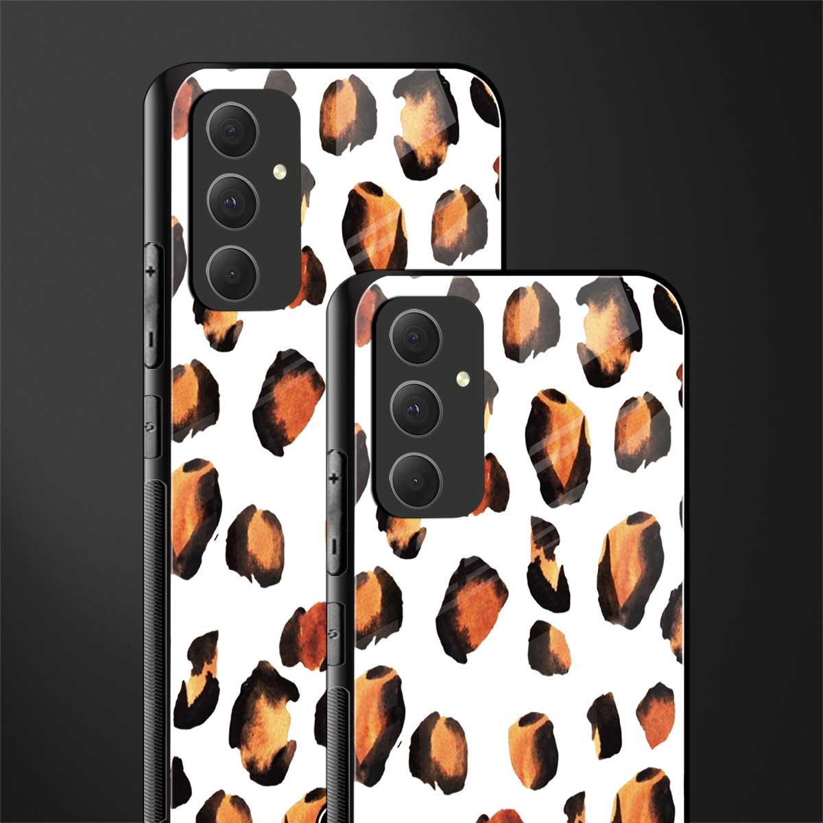 cheetah fur back phone cover | glass case for samsung galaxy a54 5g