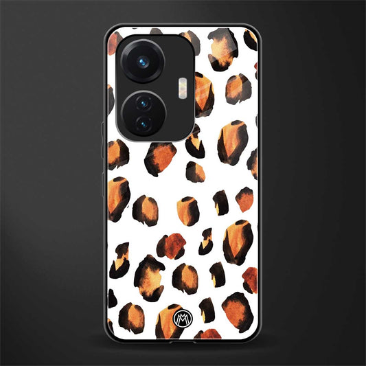 cheetah fur back phone cover | glass case for vivo t1 44w 4g