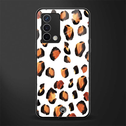 cheetah fur back phone cover | glass case for oppo a74 4g