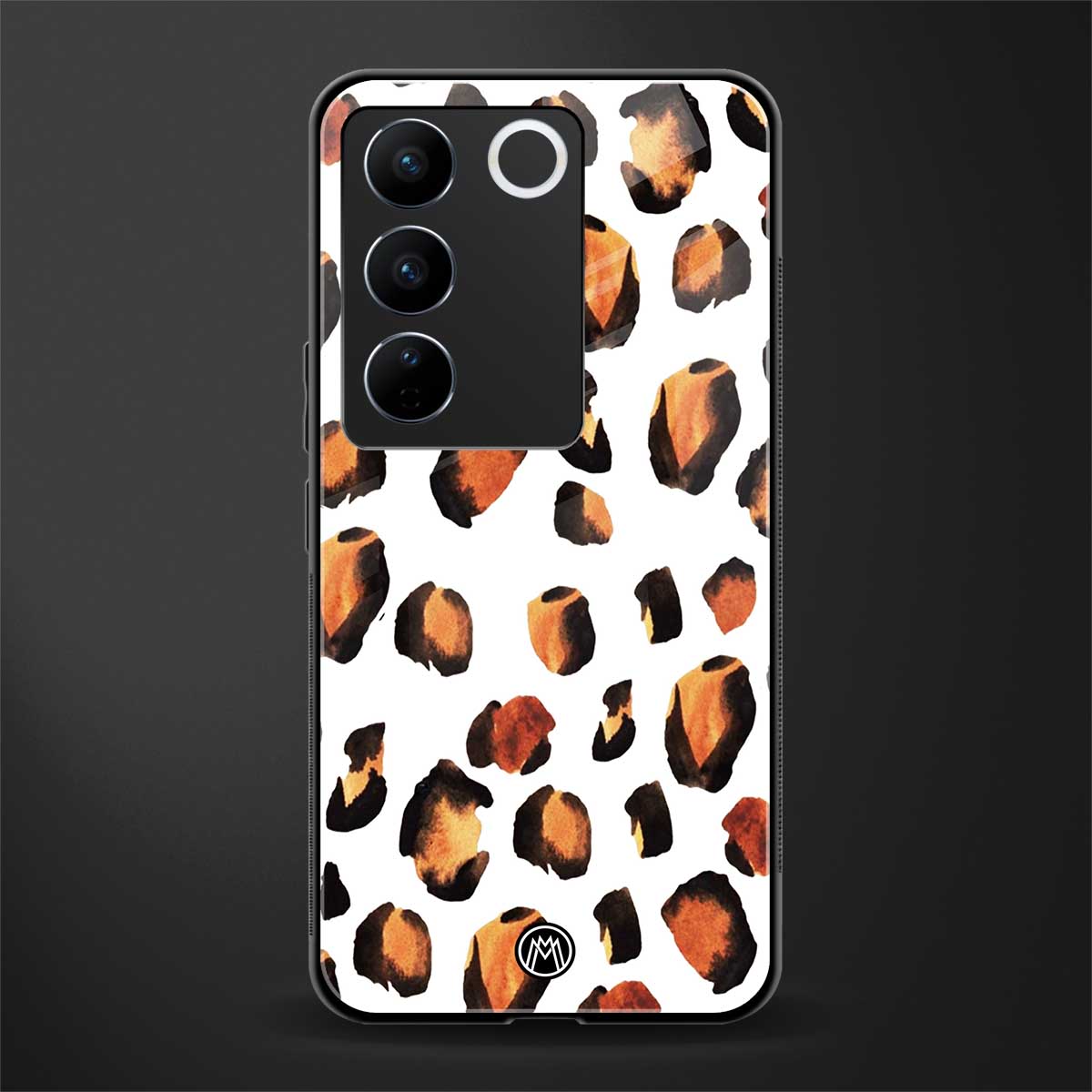 cheetah fur back phone cover | glass case for vivo v27 pro 5g