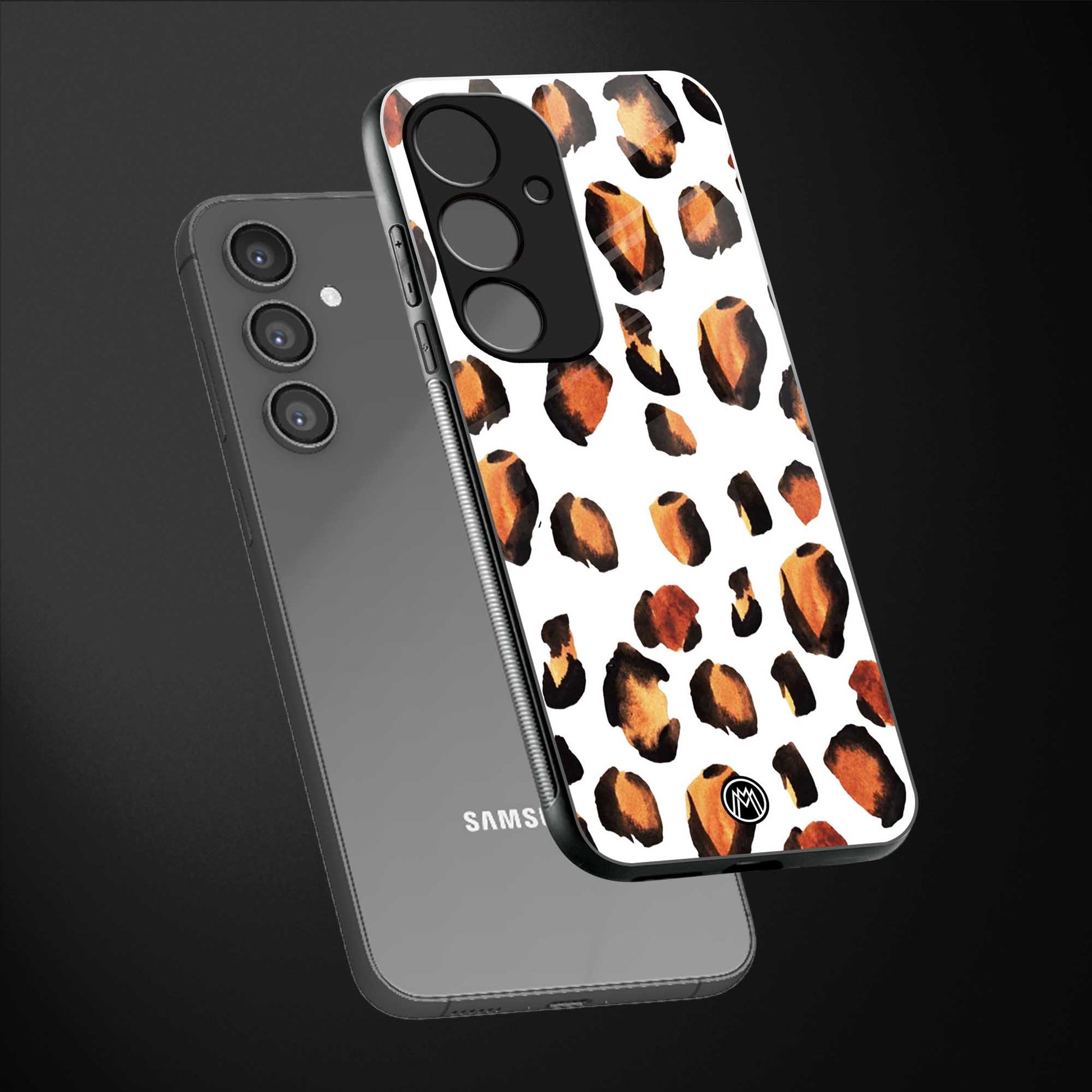 cheetah fur back phone cover | glass case for samsung galaxy s23 fe 5g