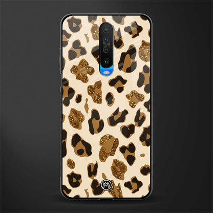 cheetah fur aesthetic glass case for poco x2 image