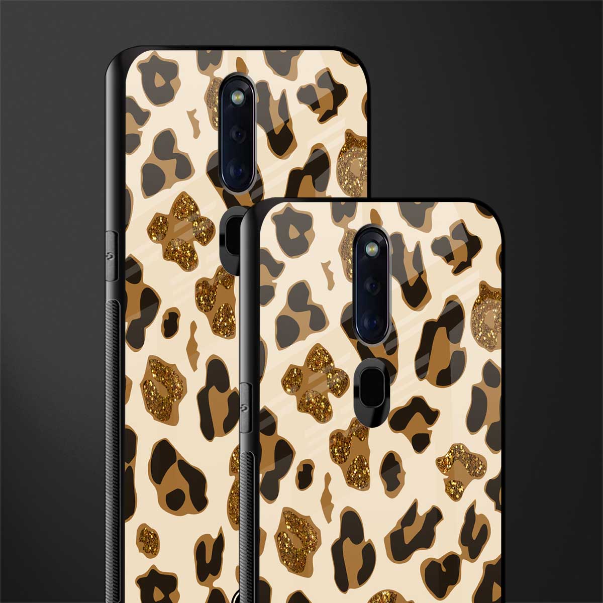 cheetah fur aesthetic glass case for oppo f11 pro image-2