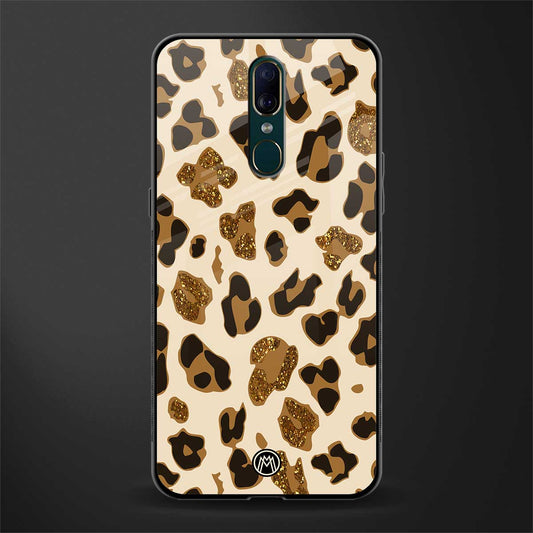 cheetah fur aesthetic glass case for oppo a9 image