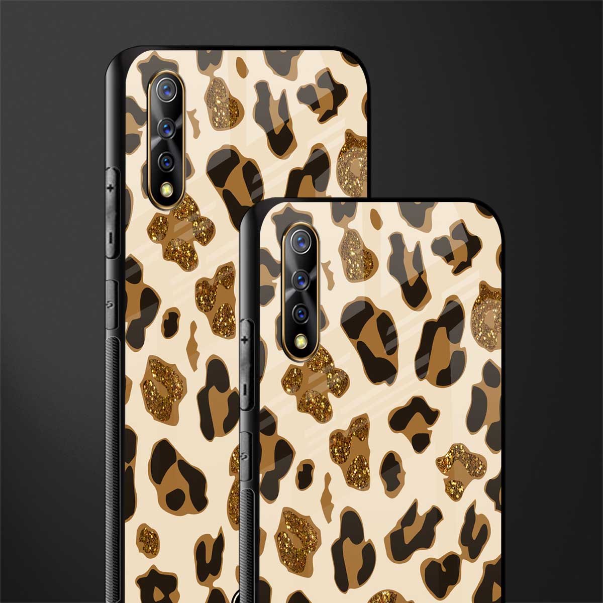cheetah fur aesthetic glass case for vivo s1 image-2