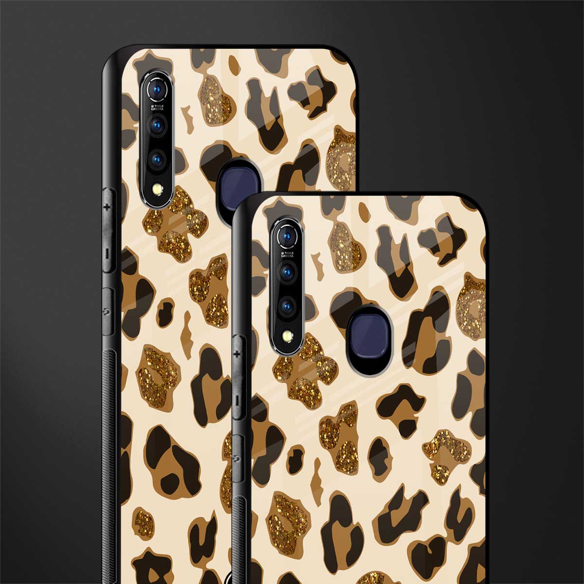 cheetah fur aesthetic glass case for vivo z1 pro image-2