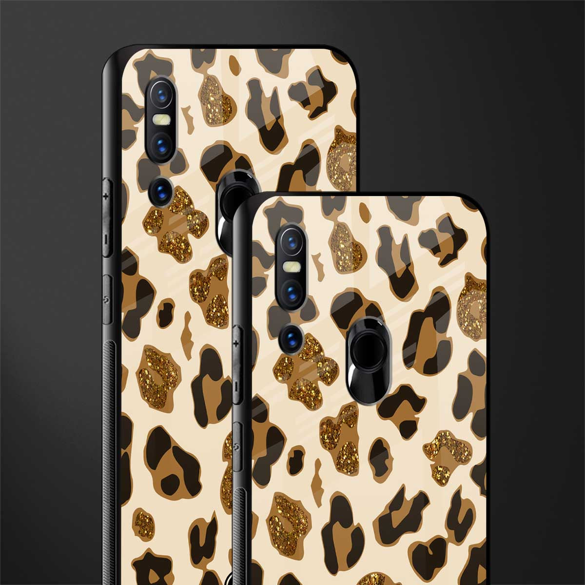 cheetah fur aesthetic glass case for vivo v15 image-2
