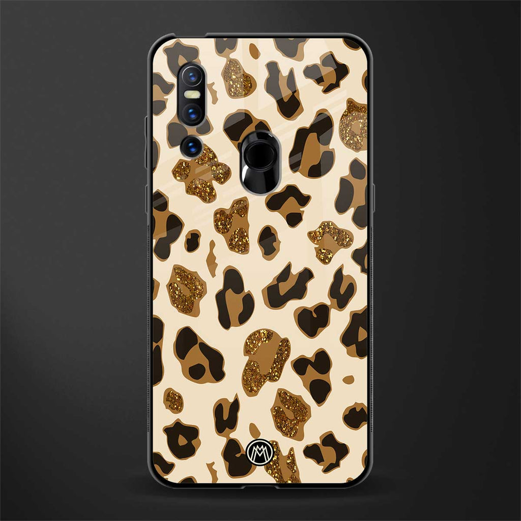 cheetah fur aesthetic glass case for vivo v15 image