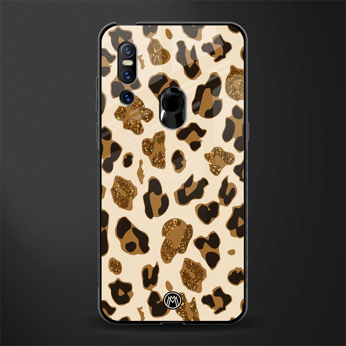 cheetah fur aesthetic glass case for vivo v15 image
