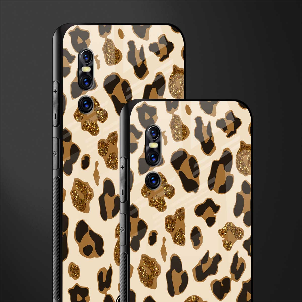 cheetah fur aesthetic glass case for vivo v15 pro image-2