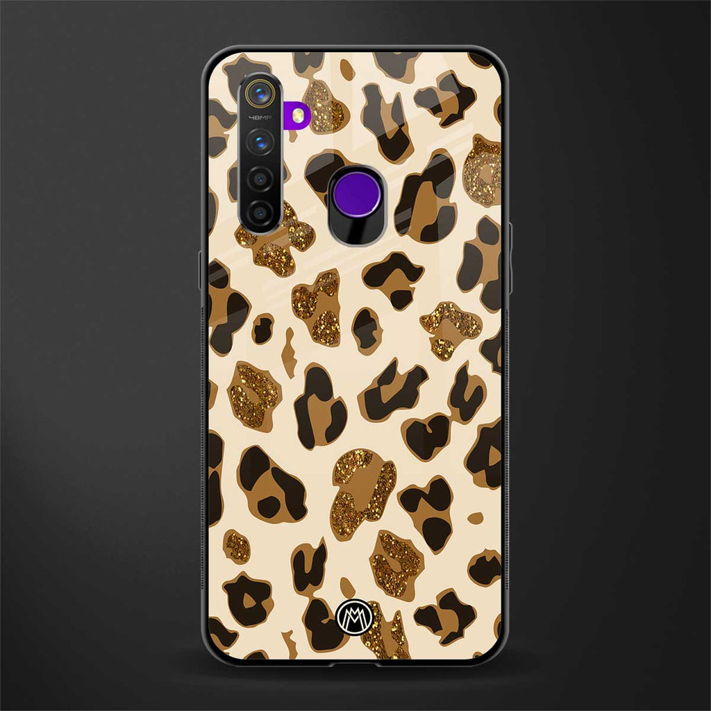 cheetah fur aesthetic glass case for realme 5 image