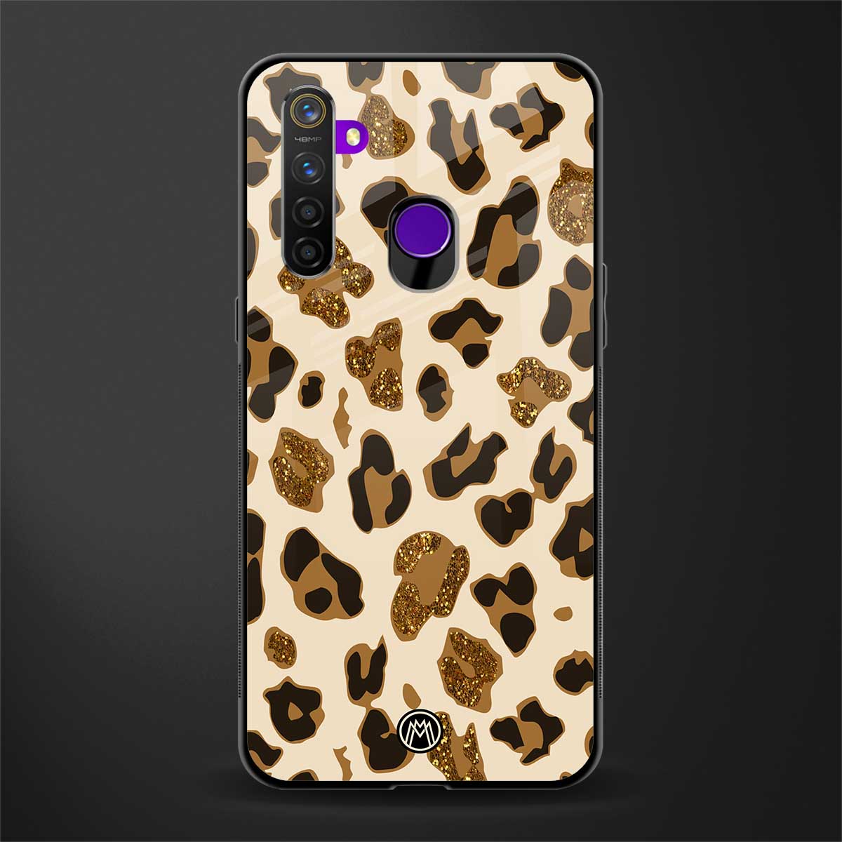 cheetah fur aesthetic glass case for realme 5 image