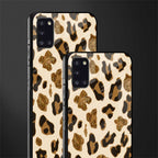 cheetah fur aesthetic glass case for samsung galaxy a31 image-2