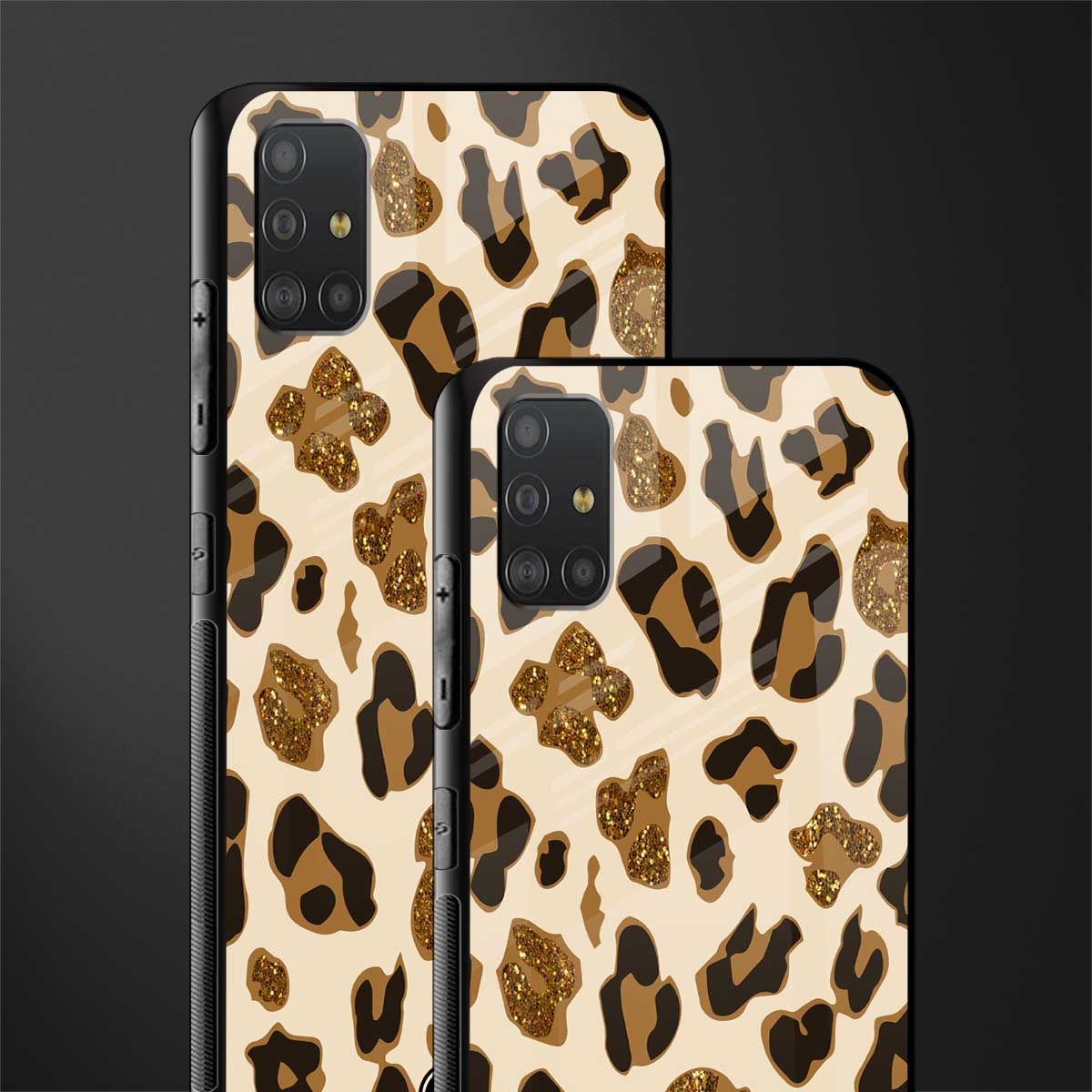cheetah fur aesthetic glass case for samsung galaxy a51 image-2