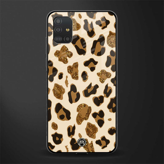 cheetah fur aesthetic glass case for samsung galaxy a51 image