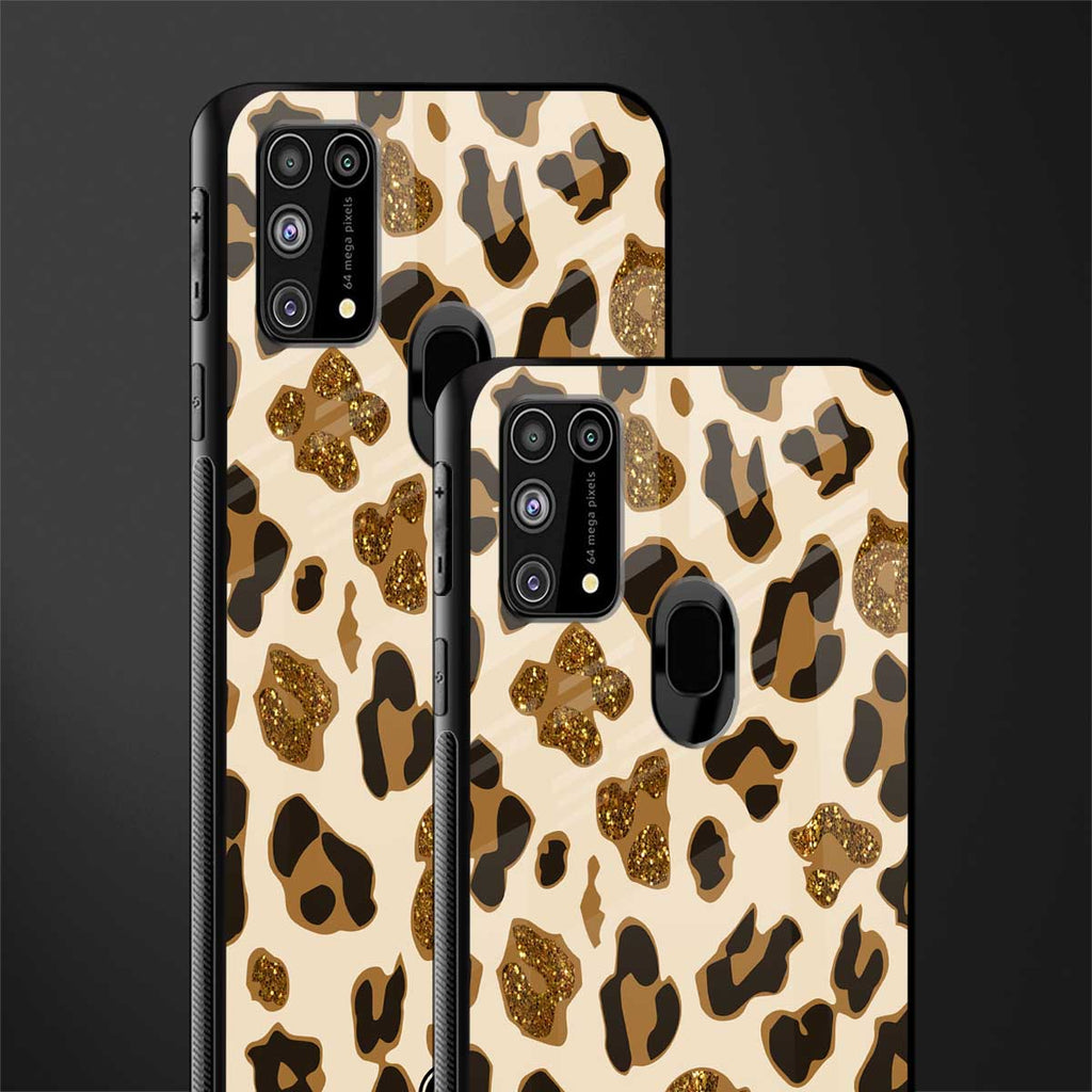 cheetah fur aesthetic glass case for samsung galaxy m31 image-2