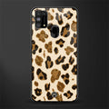 cheetah fur aesthetic glass case for samsung galaxy m31 image