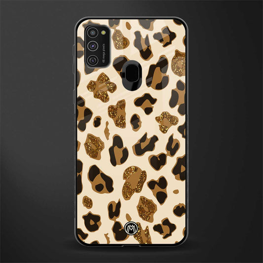 cheetah fur aesthetic glass case for samsung galaxy m21 image
