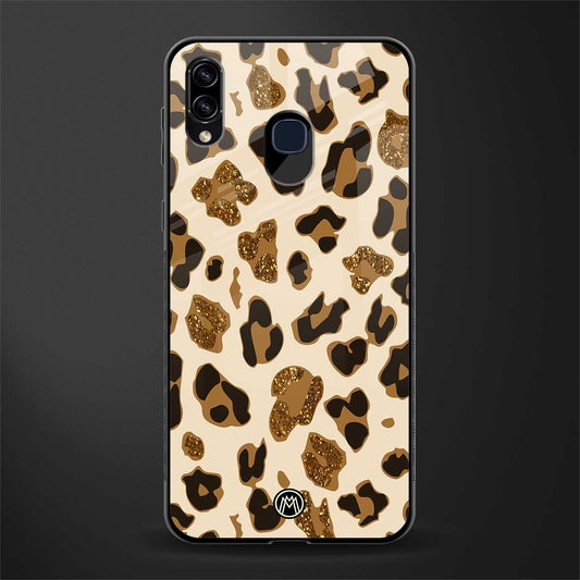 cheetah fur aesthetic glass case for samsung galaxy a20 image