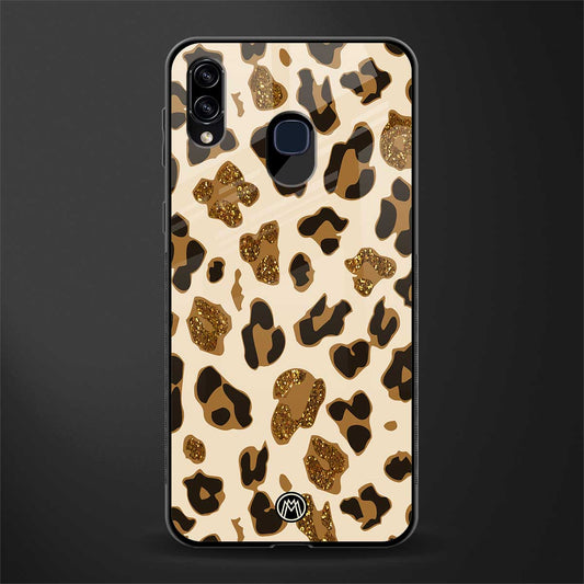 cheetah fur aesthetic glass case for samsung galaxy a30 image