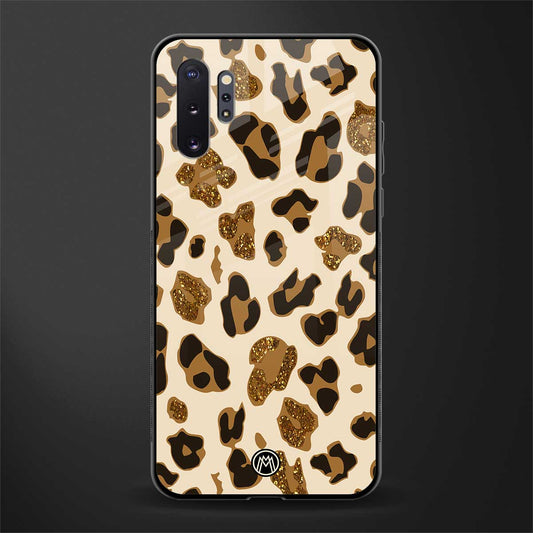 cheetah fur aesthetic glass case for samsung galaxy note 10 plus image
