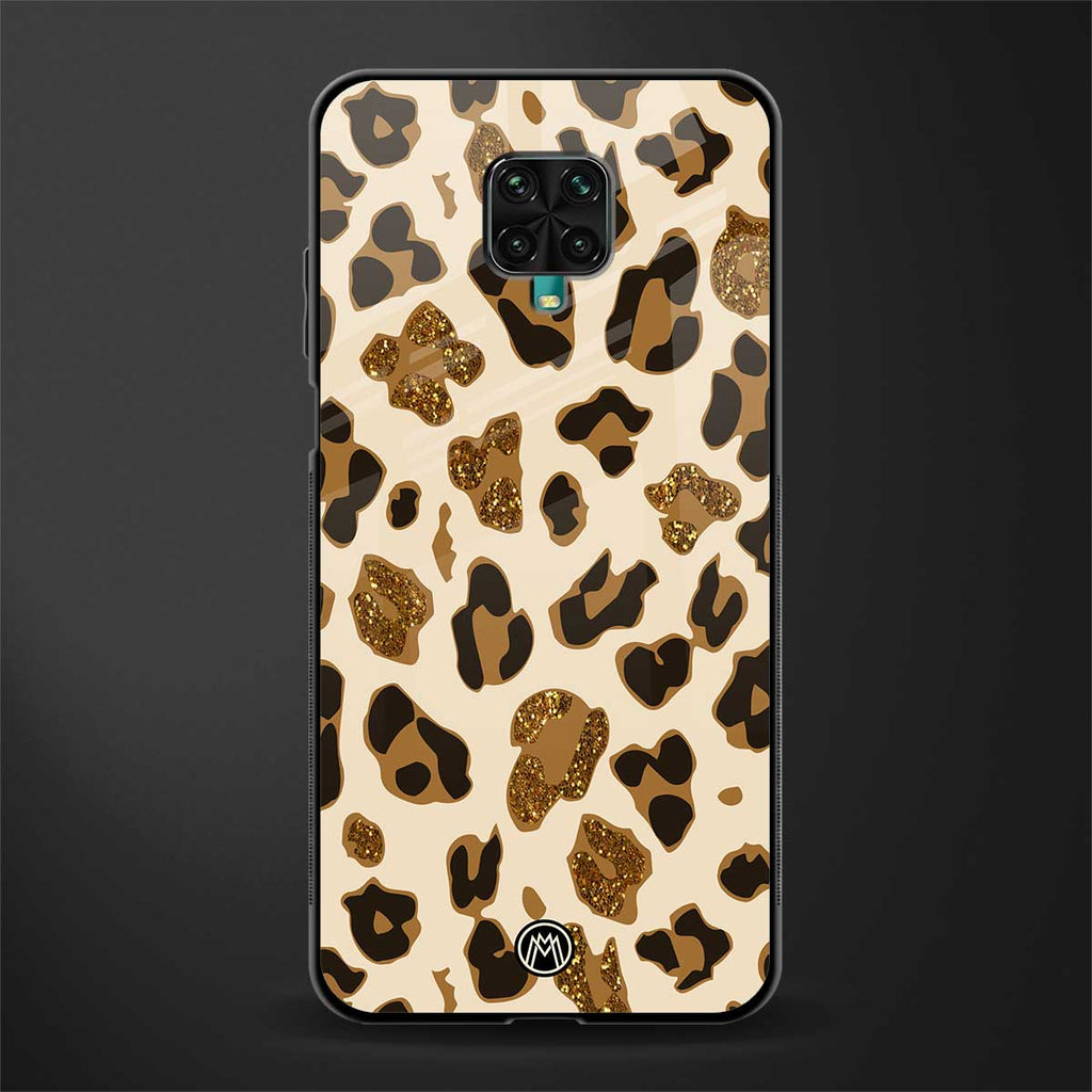 cheetah fur aesthetic glass case for redmi note 9 pro image