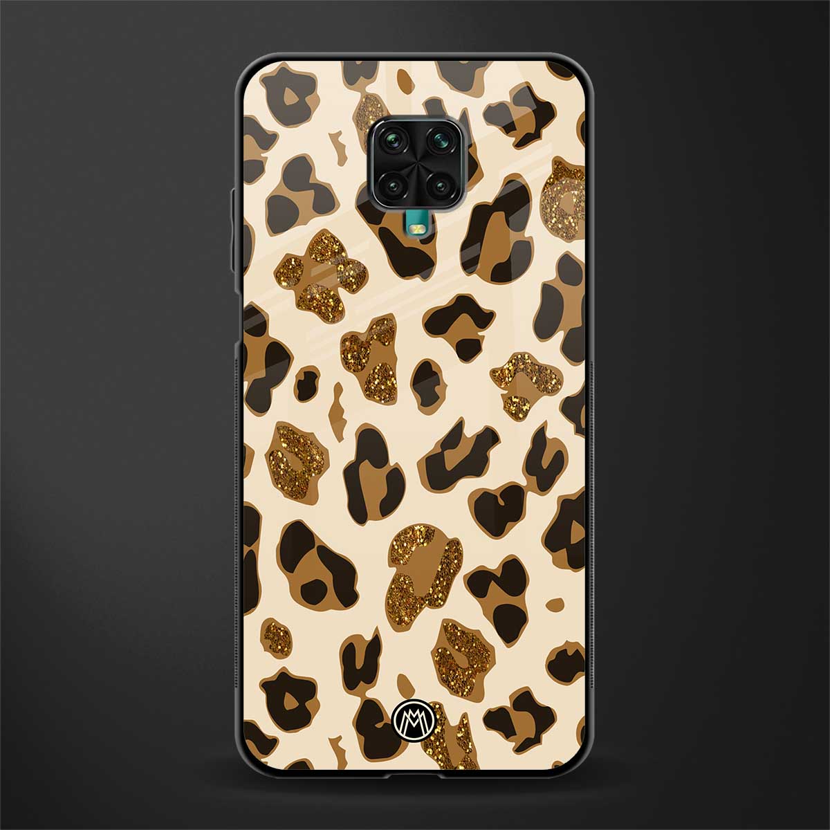 cheetah fur aesthetic glass case for redmi note 9 pro image