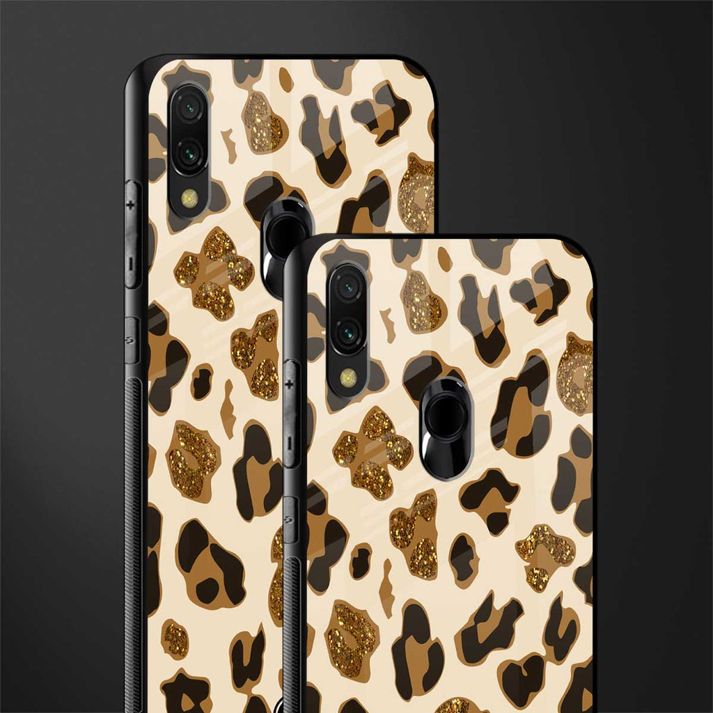 cheetah fur aesthetic glass case for redmi note 7 image-2