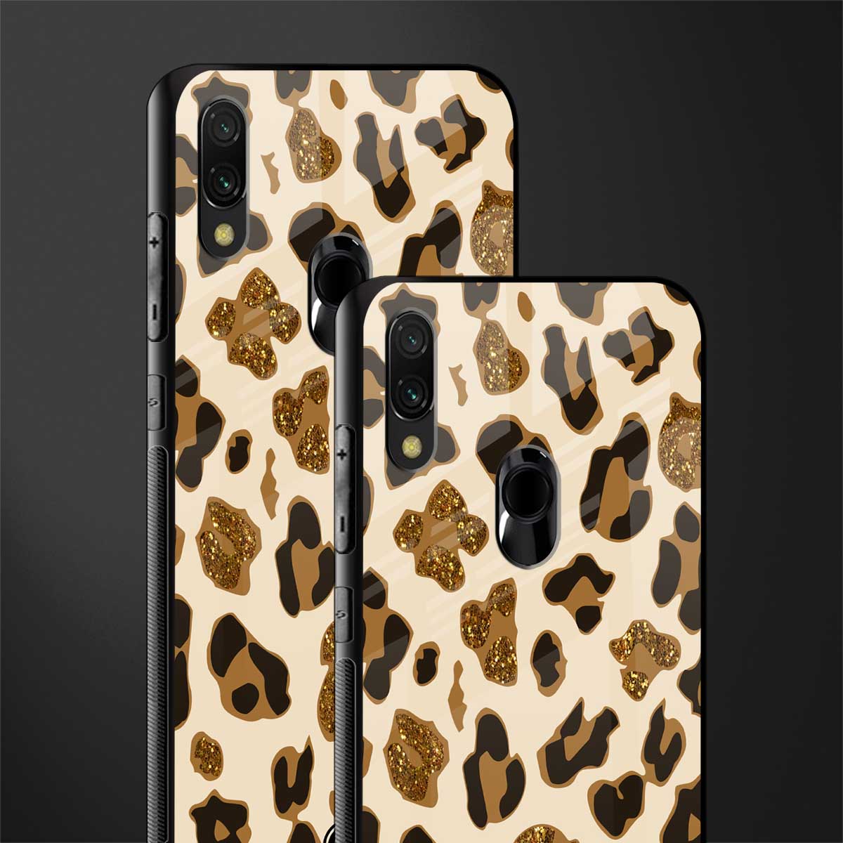 cheetah fur aesthetic glass case for redmi note 7 pro image-2