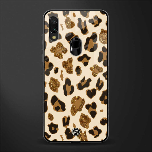 cheetah fur aesthetic glass case for redmi note 7 pro image
