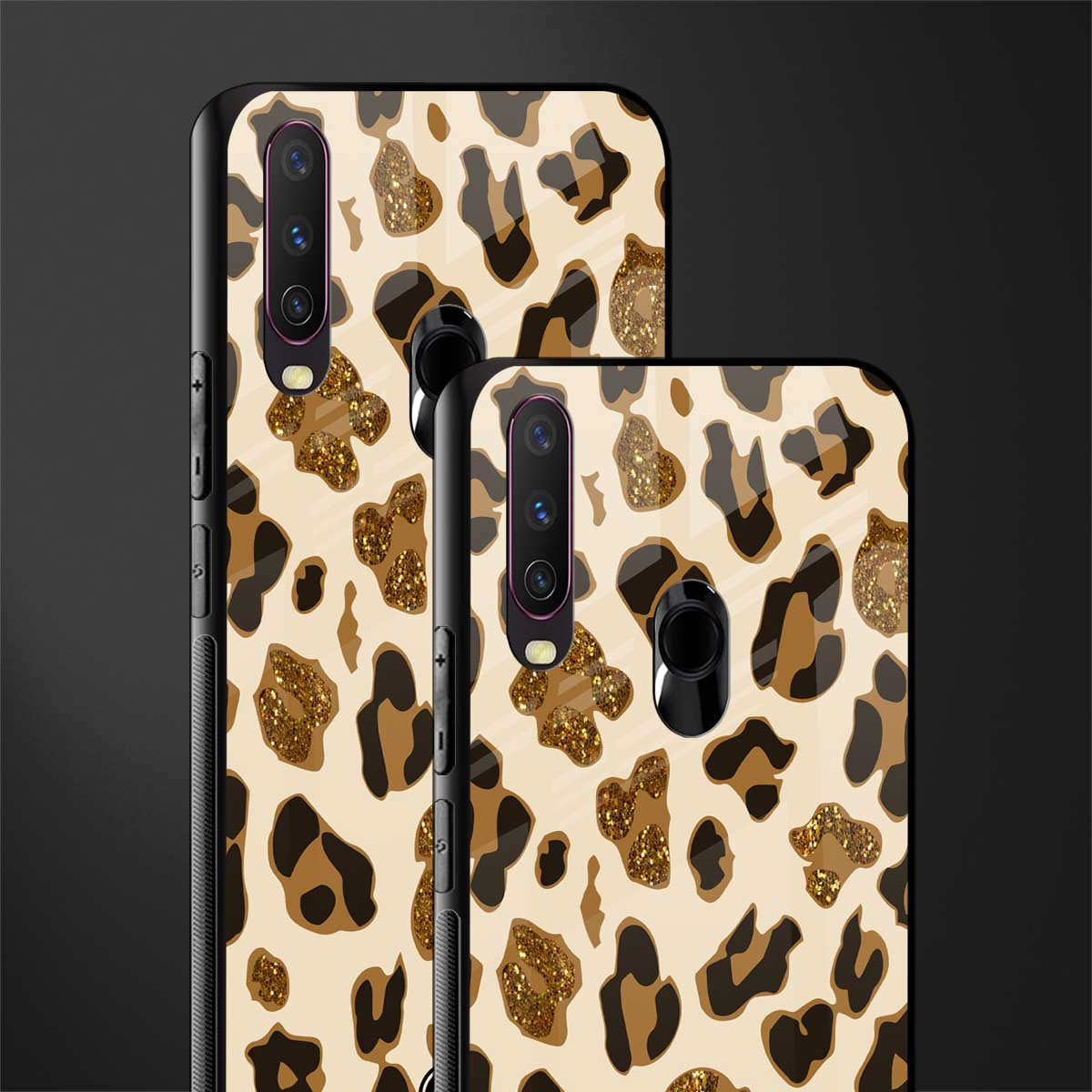 cheetah fur aesthetic glass case for vivo y15 image-2