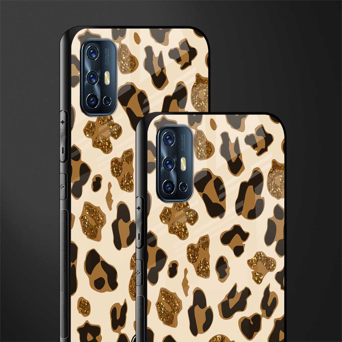 cheetah fur aesthetic glass case for vivo v17 image-2