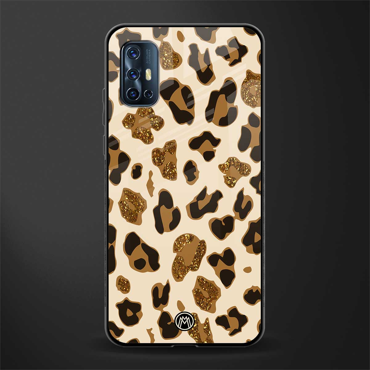 cheetah fur aesthetic glass case for vivo v17 image