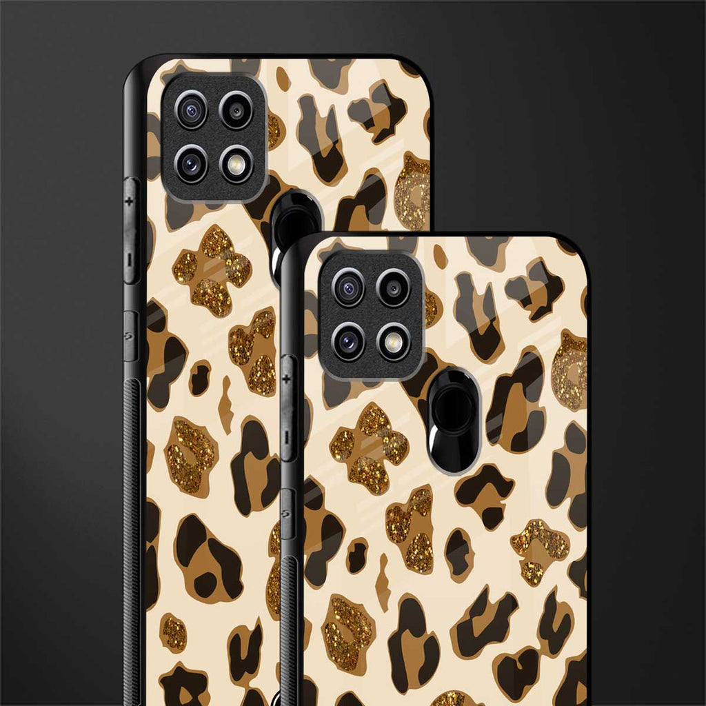 cheetah fur aesthetic glass case for oppo a15s image-2