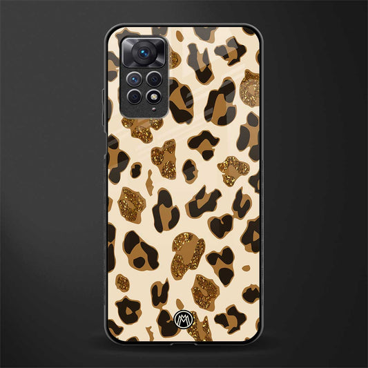 cheetah fur aesthetic back phone cover | glass case for redmi note 11 pro plus 4g/5g