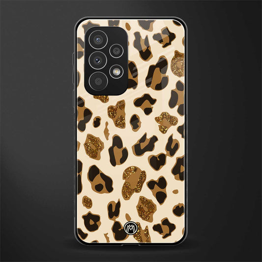 cheetah fur aesthetic back phone cover | glass case for samsung galaxy a53 5g