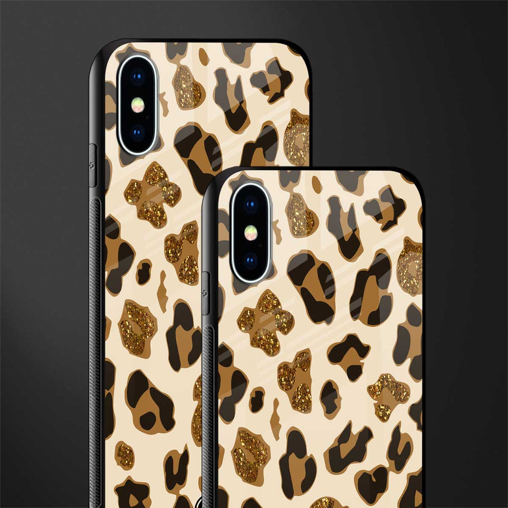 cheetah fur aesthetic glass case for iphone xs image-2