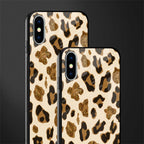 cheetah fur aesthetic glass case for iphone xs image-2