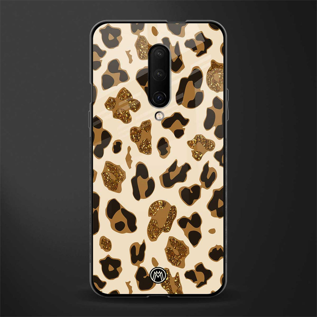 cheetah fur aesthetic glass case for oneplus 7 pro image